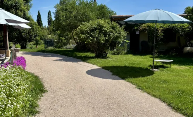 création chemin en calcaire Fleurance